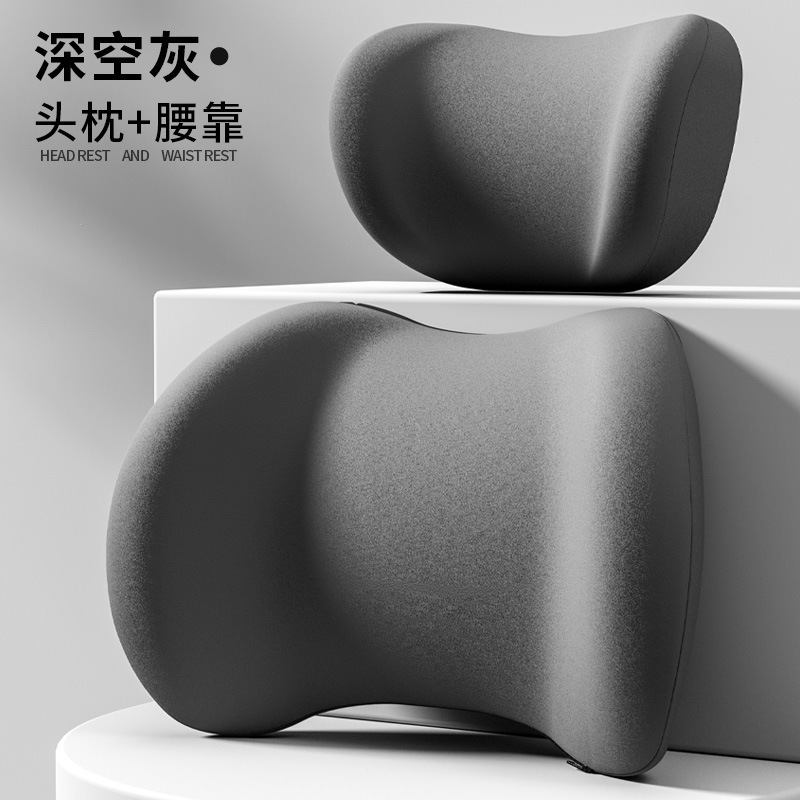 Car Headrest and Lumbar Support for Drivers, Memory Foam Support for Prolonged Sitting, Car Shoulder Pillow, Automotive Accessories