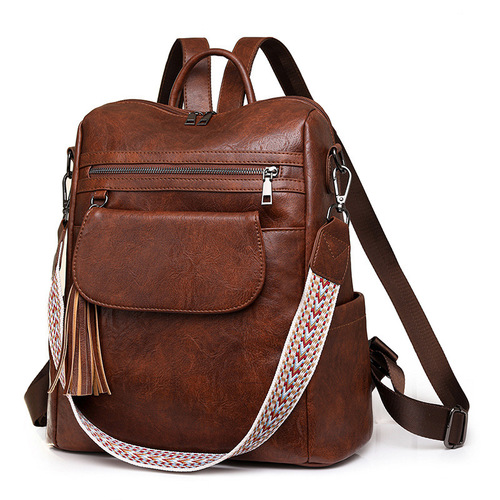 Ladies Bag Dual-Shoulder Bag Women Large Capacity Retro Dual-Use Shoulder Bag Crossbody Bag Casual Women's Backpack