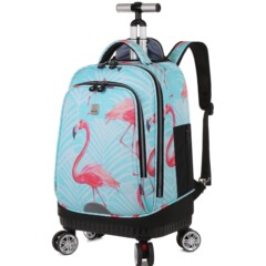 威盛達の学生は竿のかばんの万能輪を引っ張って大容量のリュックサックを背負うことができます。