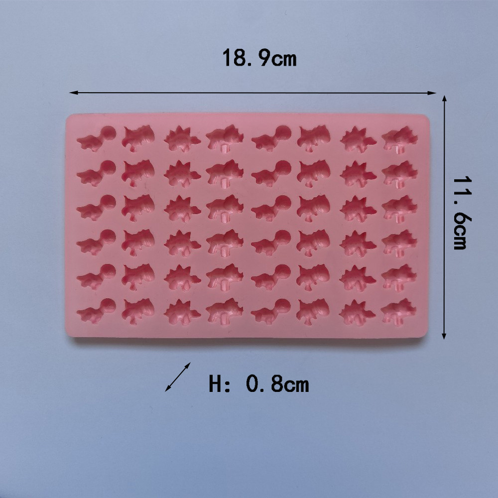 48 pequeños dinosaurios 132 chocolate molde de silicona pastel helado pudín molde de postre jabón utensilios