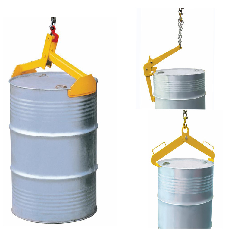 机械式钢制油桶水平起重油桶吊夹双条式链塑料油桶起重钳吊钩