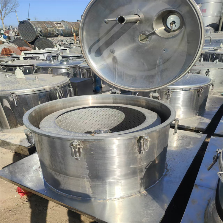 二手离心机 多功能平板上卸料脱水机 不锈钢衬哈拉吊带密闭式盛源