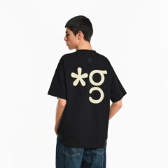 PCLP パターンプリントラウンドネック半袖アメリカンレトロトレンディブランドカップル夏ヘビールーズ Tシャツトップス男性用