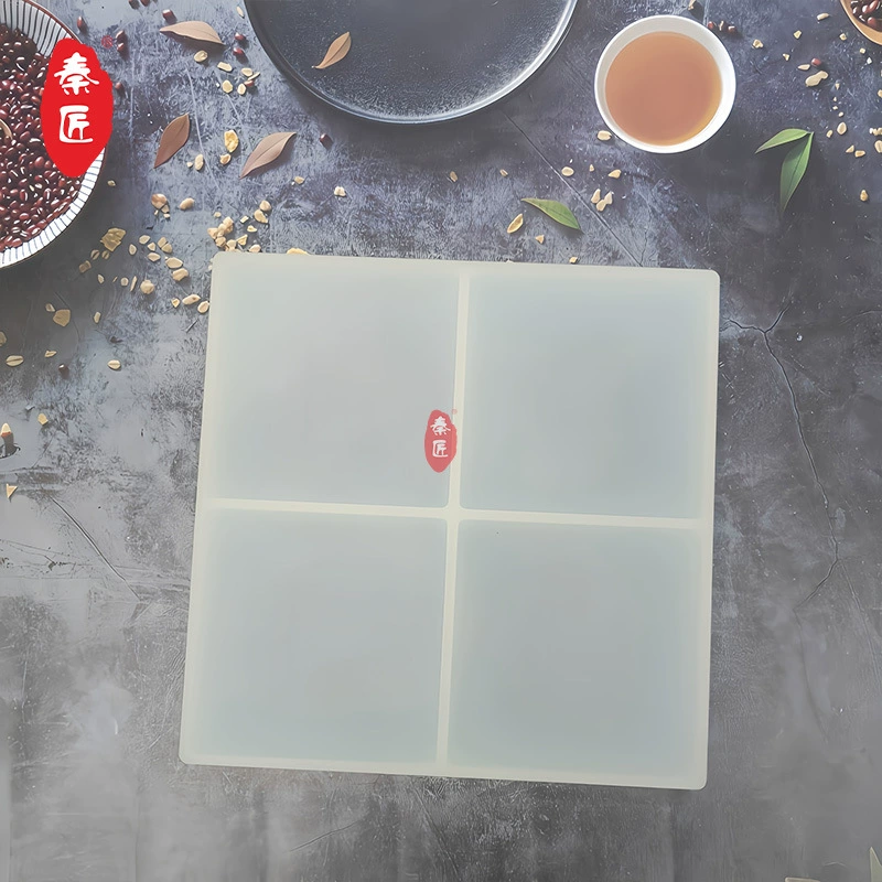 Four-grid brown sugar block mold chocolate large cube mold soft chocolate brown sugar jelly gummy mold ice cream mold
