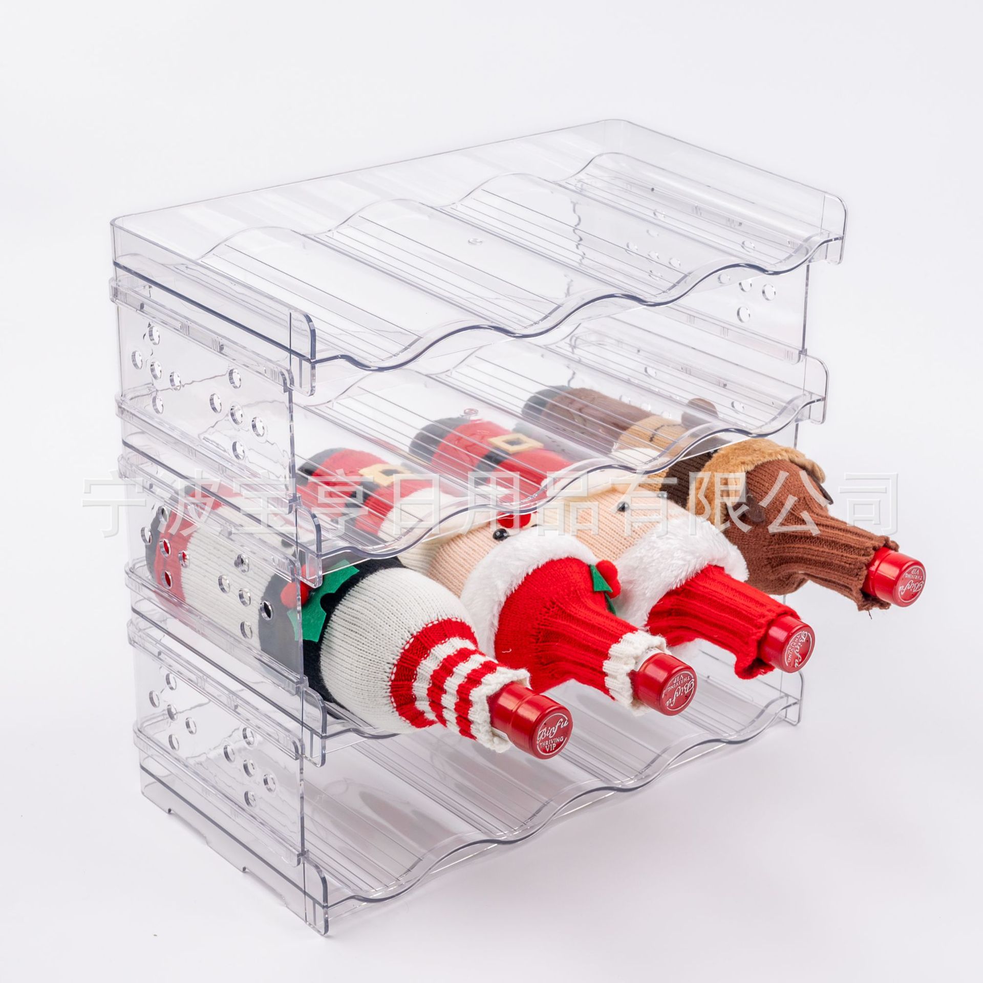 아마존 물 컵 병 보관 랙 레드 와인 랙 가정용 주방 랙 다층 데스크탑 냉장고 보관 랙