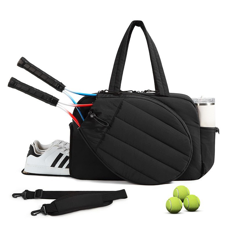Bolsa de tenis acolchada bolsa de mano esponjosa bolsa deportiva de mujer raqueta cubierta plegable portátil zapato almacén bolso de hombro image 9