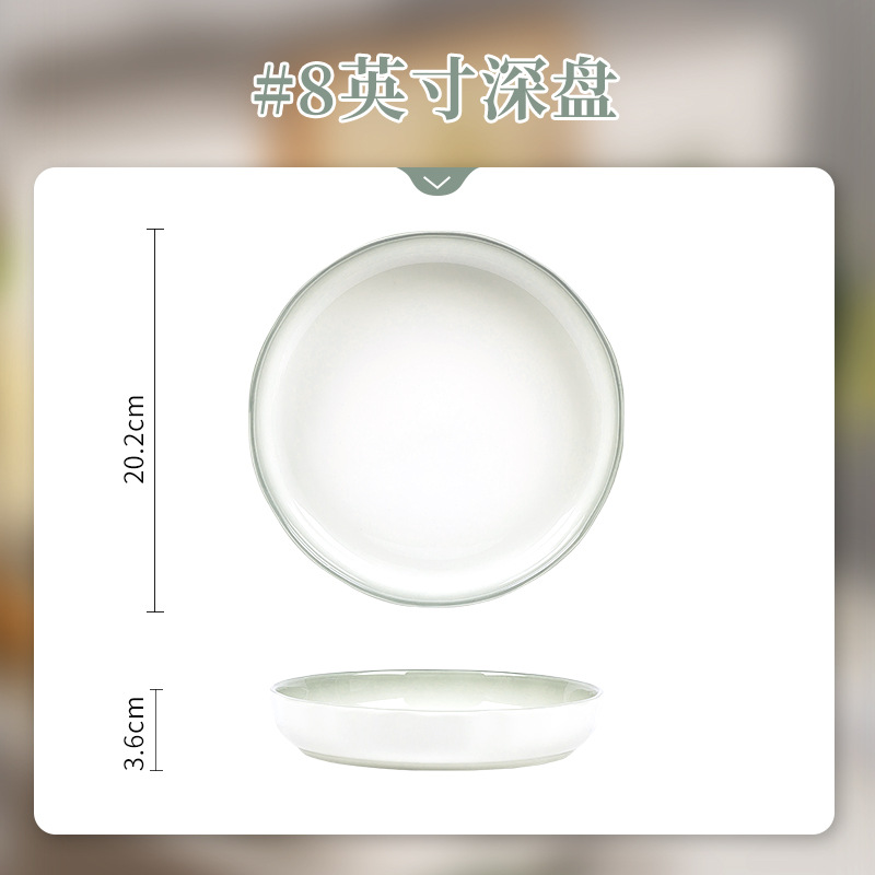 칭휘 윤샤 ❀ Underglaze Painting Process - 8inch Deep Plate