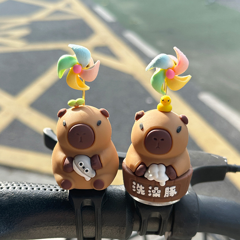 卡通ins风电动车小风车车载摆件创意电瓶车车载配件摩托车装饰品|undefined
