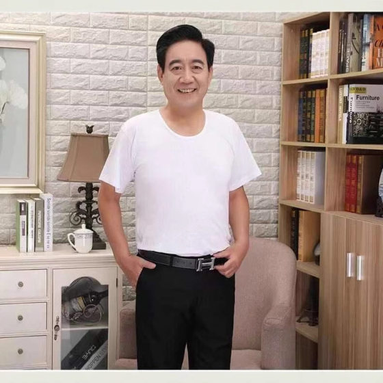 Middle-aged and old men's old man pure cotton vest T-shirt round neck T-shirt summer old-fashioned breathable sweat-absorbent pure white combed cotton