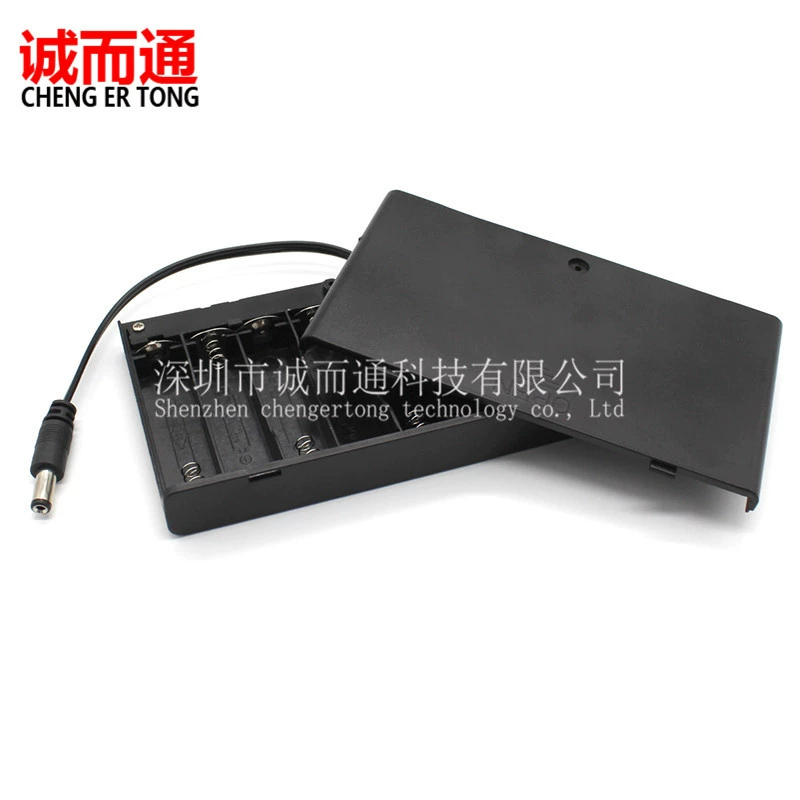 № 5 8 батарейный отсек с крышкой и переключателем № 5 8 dc2.1 * 5,5 вилка AA * 8 12 В