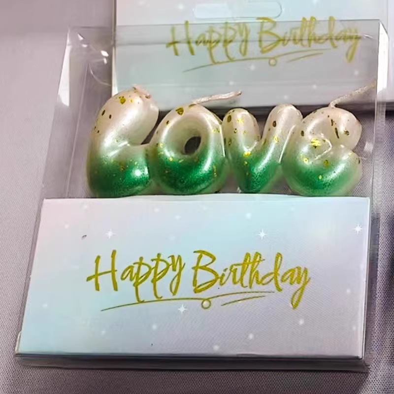 Qixi día de San Valentín pastel horneado decoración I love U I love you confession velas amor perlas de azúcar