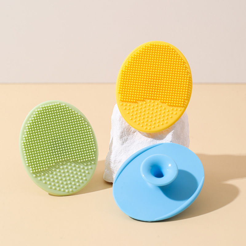 Cepillo de champú de silicona para bebés recién nacidos, cepillo para eliminar la suciedad, champú, champú, masaje para el cabello, cepillo de silicona