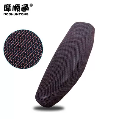 Cd110 Seat Cover, Motorcycle cushion - curved-beam-car-red-and-black-intertwined-mesh