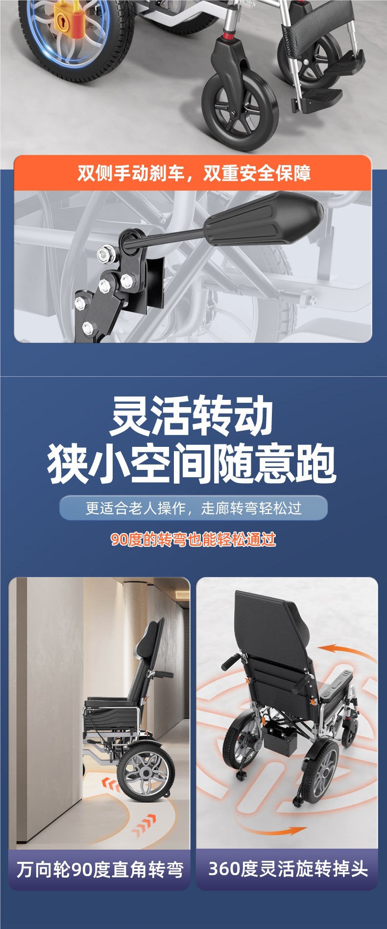 National Subsidy Beiweng Electric Wheelchair Intelligent Fully Automatic Folding Portable Scooter for the Elderly and Other Disabilities