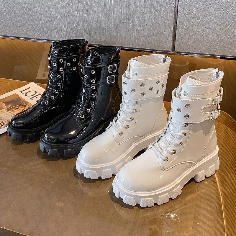Martin Boots Women's 2021 New All-match British-style Motorcycle Thick Tooling Fashionable Korean Style Boots Martin Boots Women's 2021 New All-match British-style Motorcycle Thick Tooling Fashionable Korean Style Boots
