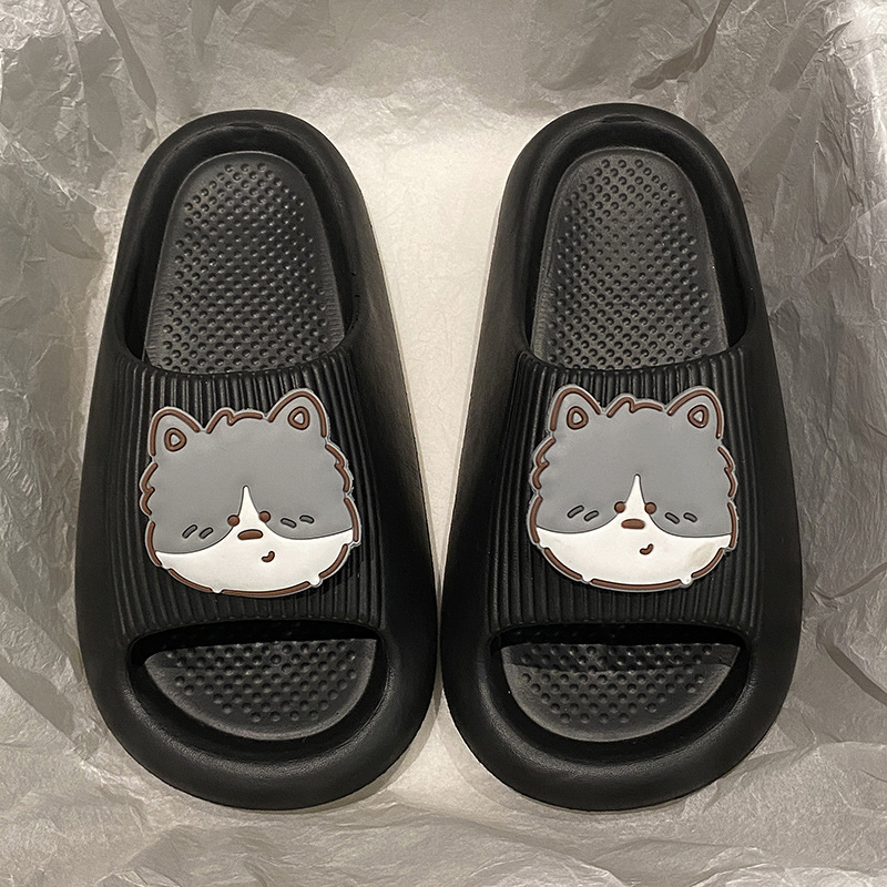 Back-To-School Season Dormitory Home Bathing Slippers for Women Soft and Cute Gray Wolf Eva Thick-Soled Non-Slip Non-Stinky Foot Sandals Back-To-School Season Dormitory Home Bathing Slippers for Women Soft and Cute Gray Wolf Eva Thick-Soled Non-Slip Non-Stinky Foot Sandals