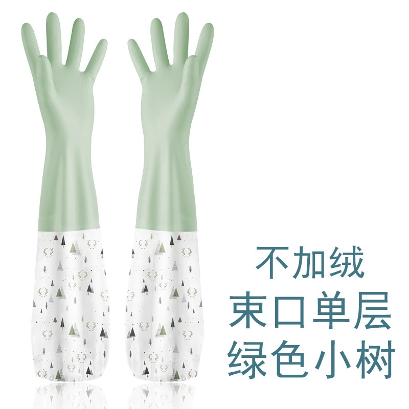 Rubber waterproof plastic durable warm gloves