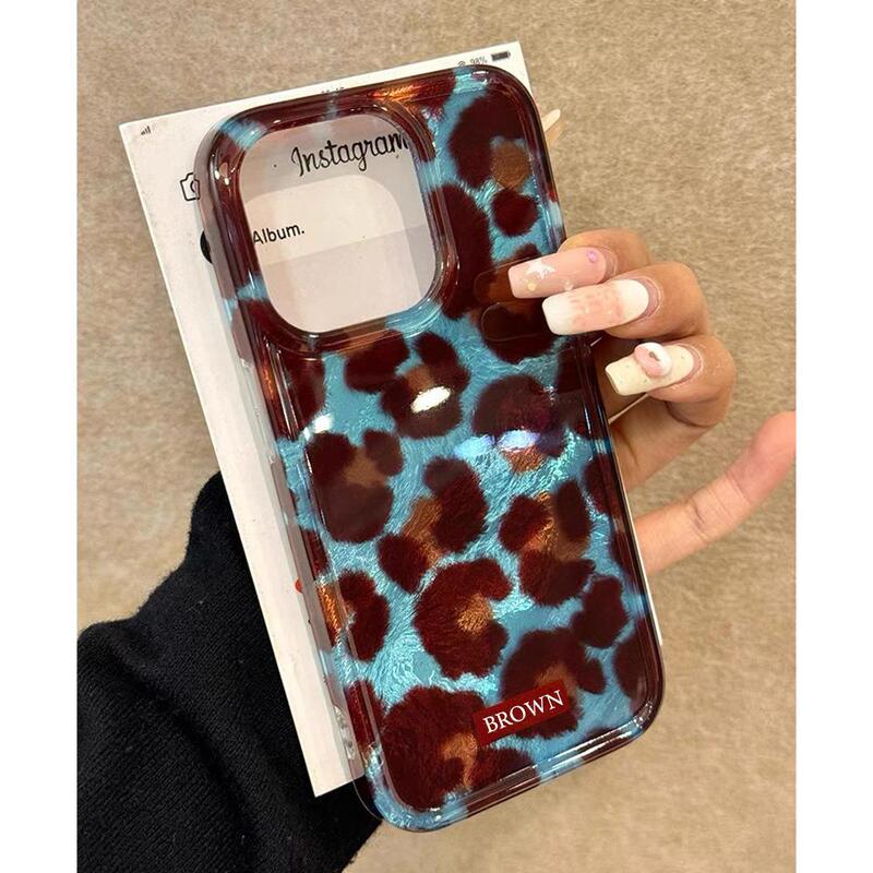 New Leopard Print Blue Planet Phone Case for Apple 16promax Swirl iphone15 Protective Case for Women 13 New Leopard Print Blue Planet Phone Case for Apple 16promax Swirl iphone15 Protective Case for Women 13