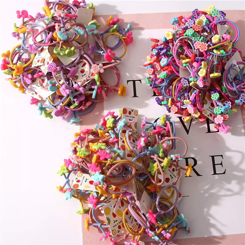 儿童可爱发绳纯手工打结扎头发皮筋小女孩发圈强拉不断头绳不伤发