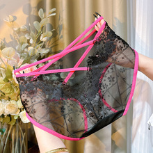 2025新款透气蕾丝高端性感高腰无痕纯棉内裤女士蕾丝诱惑三角裤