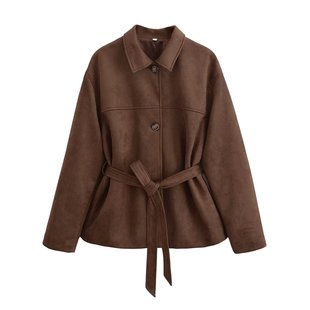 2024 Autumn Wish Amazon eBay Suede Shirt Loose Jacket Coat