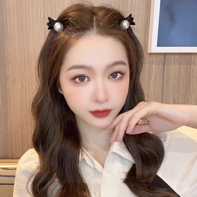 Elegante princesa cabeza pequeño clip 2024 nuevo de alta calidad Camellia perla Bangs clip horquilla clip superior accesorios para el cabello para las mujeres