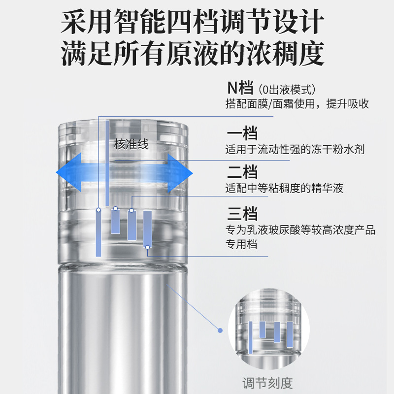 ナノ微結晶針消耗品、調整可能な液体排出交換ヘッド、凍結乾燥粉末ヒアルロン酸ナノ微結晶導入ヘッド|undefined