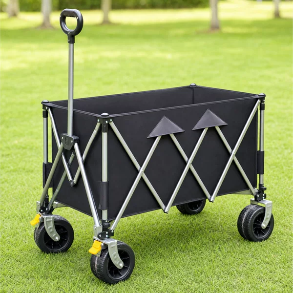 Outdoor Large-Capacity Camping Cart, Quick-Release Collapsible Camping Trolley, Portable Camping Cart, Outdoor Fishing Cart, Cross-Border