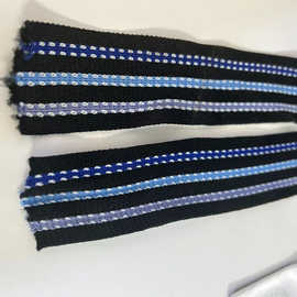 厂家现货批发3.8cm条纹织带间色裤子插条针织带服装箱包辅料边带