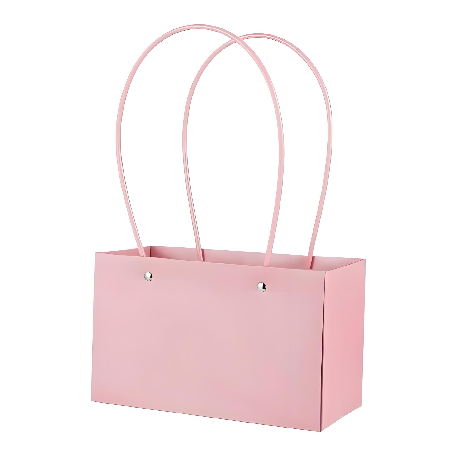 Día de la Madre Macaron Bolsa de arreglos florales portátil Embalaje de flores al por mayor Bolsa de embalaje de ramo impermeable Caja de flores florales Canasta