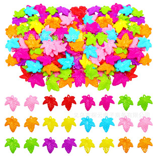 Color Maple Leaf Pendant Acrylic Leaf Accessories 21*19mm DIY Earrings Bracelet Keychain Decoration