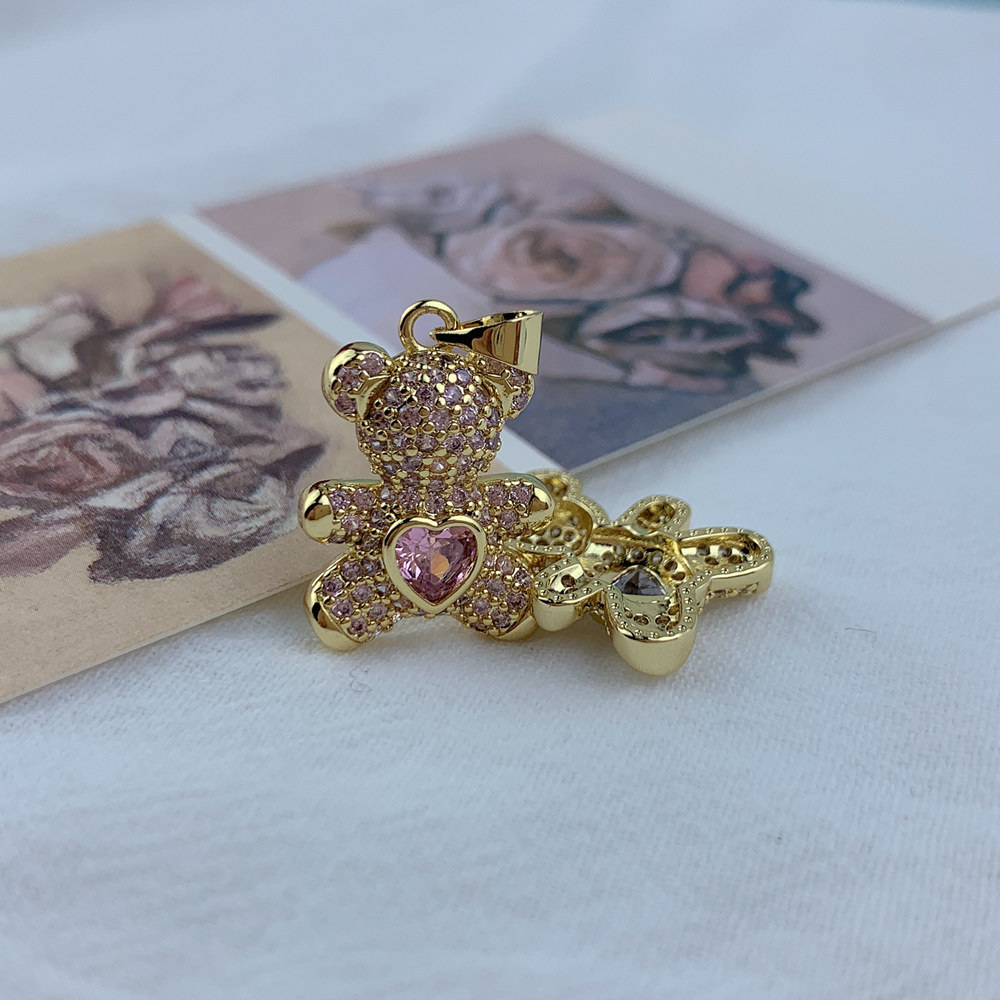 Cute Animal Copper Plating Inlay Zircon Charms display picture 5