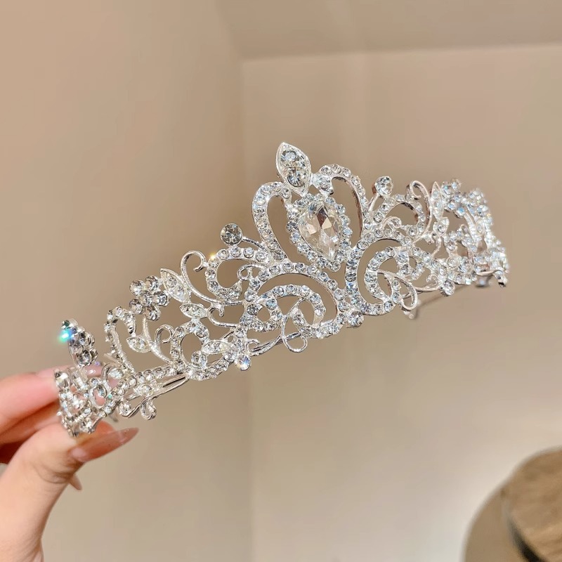 Princesa corona tocado para niños de alta calidad diadema de perlas diadema para niñas corona de cumpleaños para niñas horquilla para bebés