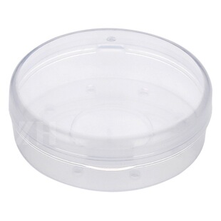 Cotton candy air cushion puff storage box with holes breathable dustproof portable XL puff large round box transparent plastic box