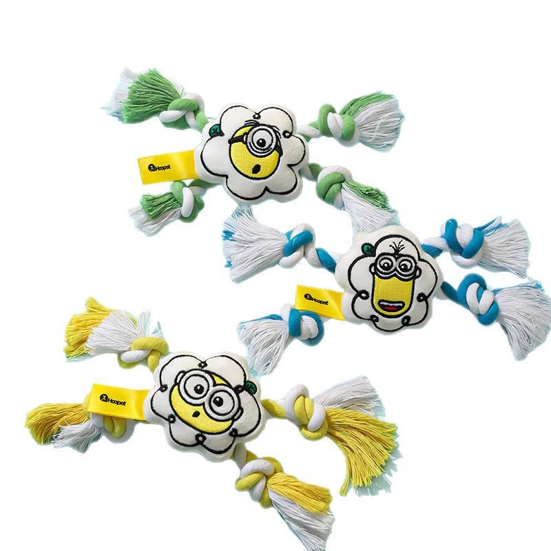 [minions миньён| игрушка с хрипом собака жевательная резинка перетягивание каната скучно прочный зуб]