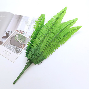 Fake Flower Green Plant Potted Flower Arrangement Green Leaf Wedding Decoration Artificial Flower Fern Leaves 18-Forked Large Persian Leaves