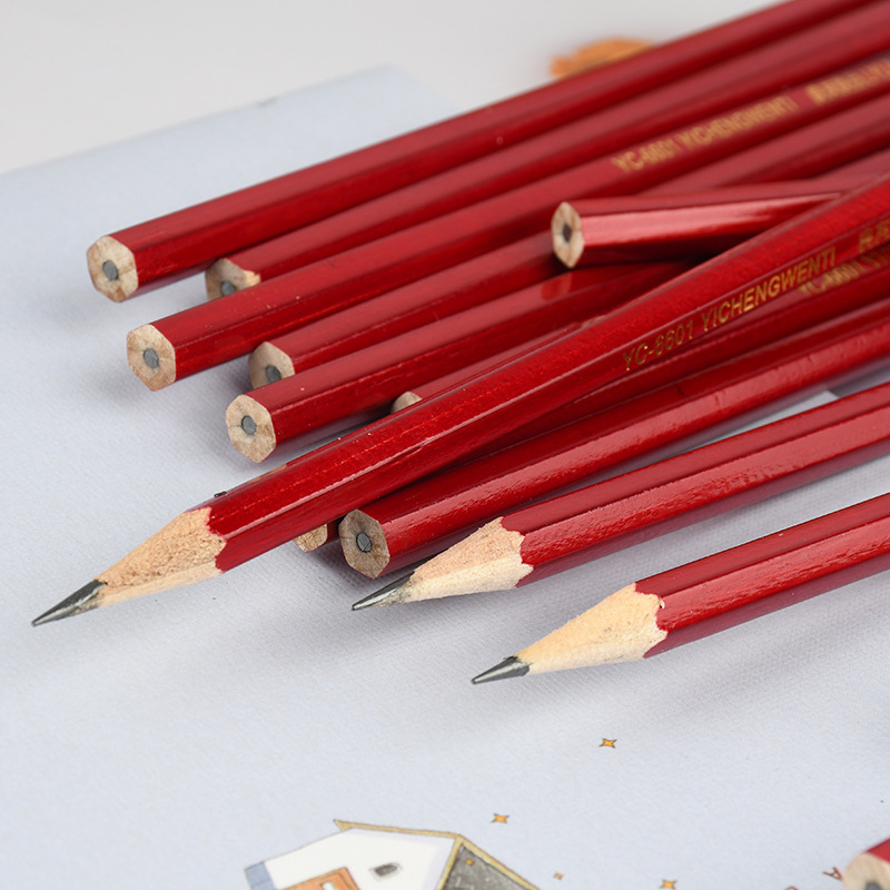 廠家批發原木鉛筆HB大皮頭鉛筆 小學生帶橡皮頭六角大頭鉛筆