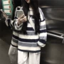 新款条纹跨境长袖t恤