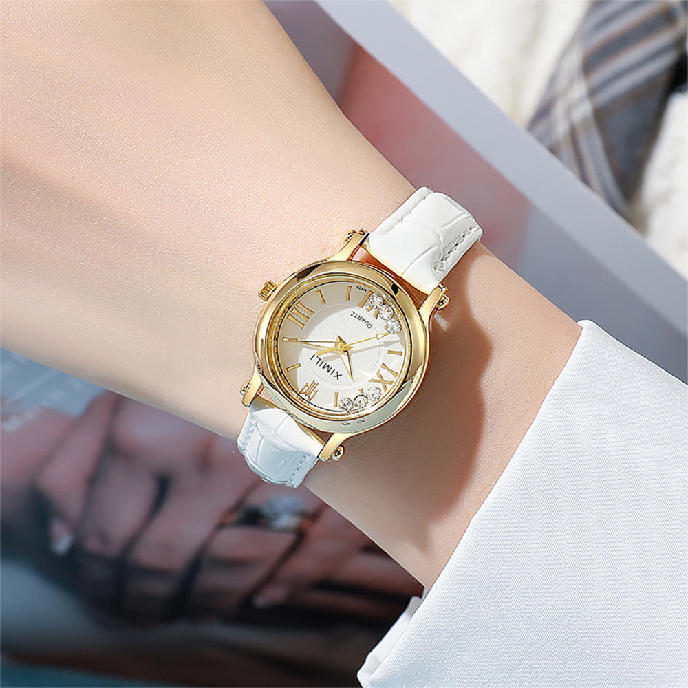Minimalist Quartz Watch For Women And Men With Grey Leather Strap_voghion.com