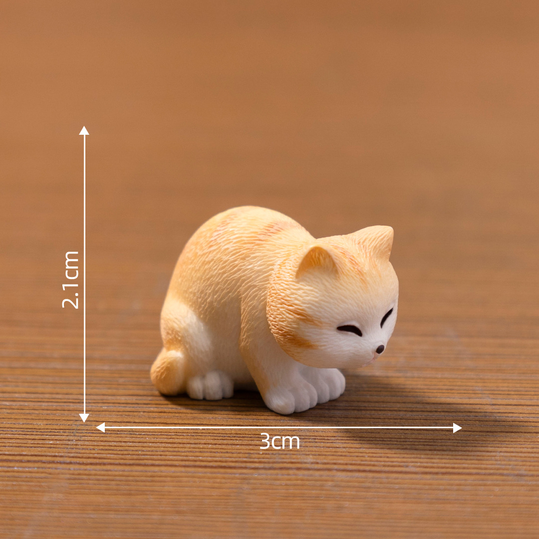 かわいいいたずらな魚猫人形かわいいドールハウス diy 装飾アクセサリーミニデスクトップ装飾品