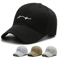 Hats for women, spring and summer style baseball caps for women, Korean version with small face, Japanese casual sunshade letters, curved brim peaked cap for men