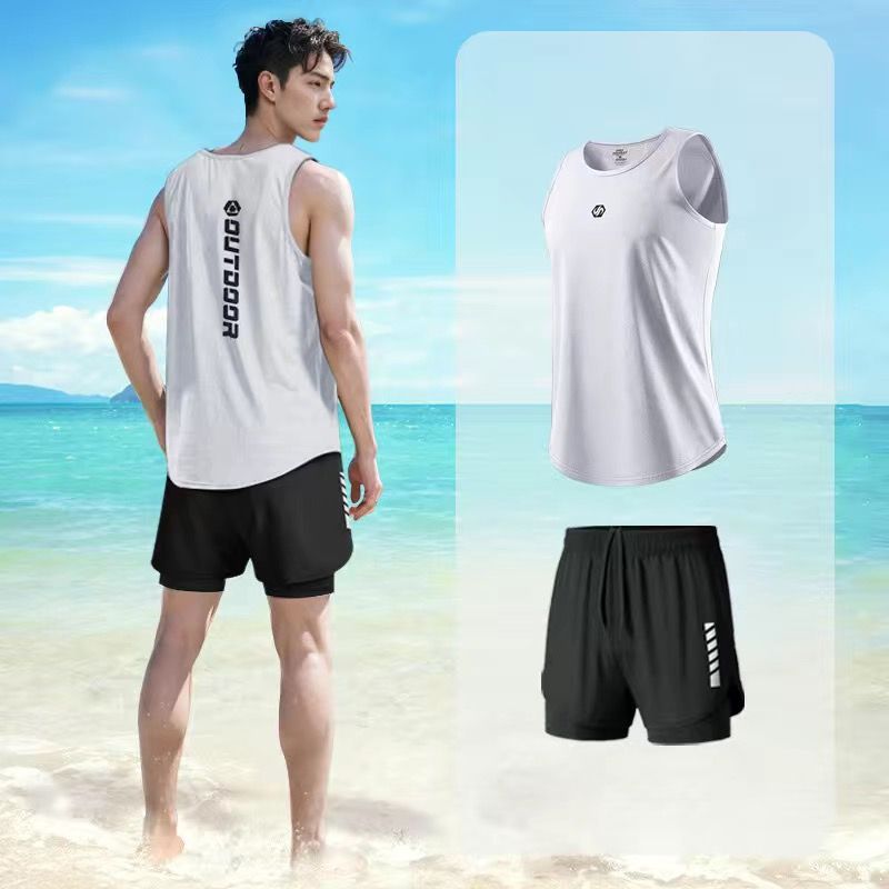 Conjunto de Traje de Baño para Hombre de Poliéster, para Natación y Aguas Termales image 10