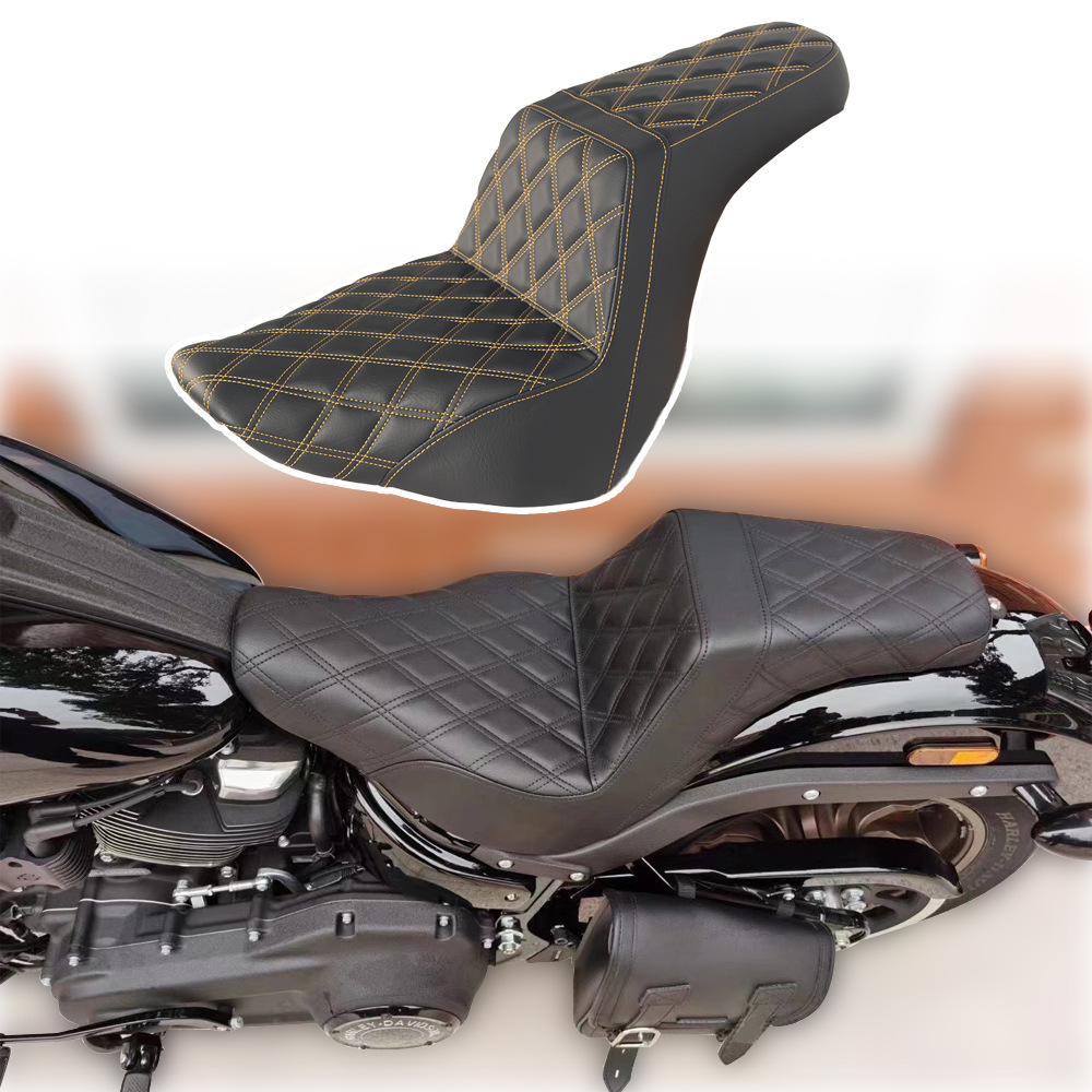 Harley Softail 2018+ Road King Road King S Wall Cushion Gold Stitching, Beautiful and Generous, Plaid and Durable