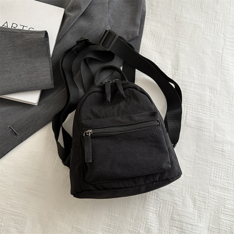 Mochila mini 2026, estilo japonés y coreano, informal, de lona, para estudiantes, de color sólido, versátil, para tabletas