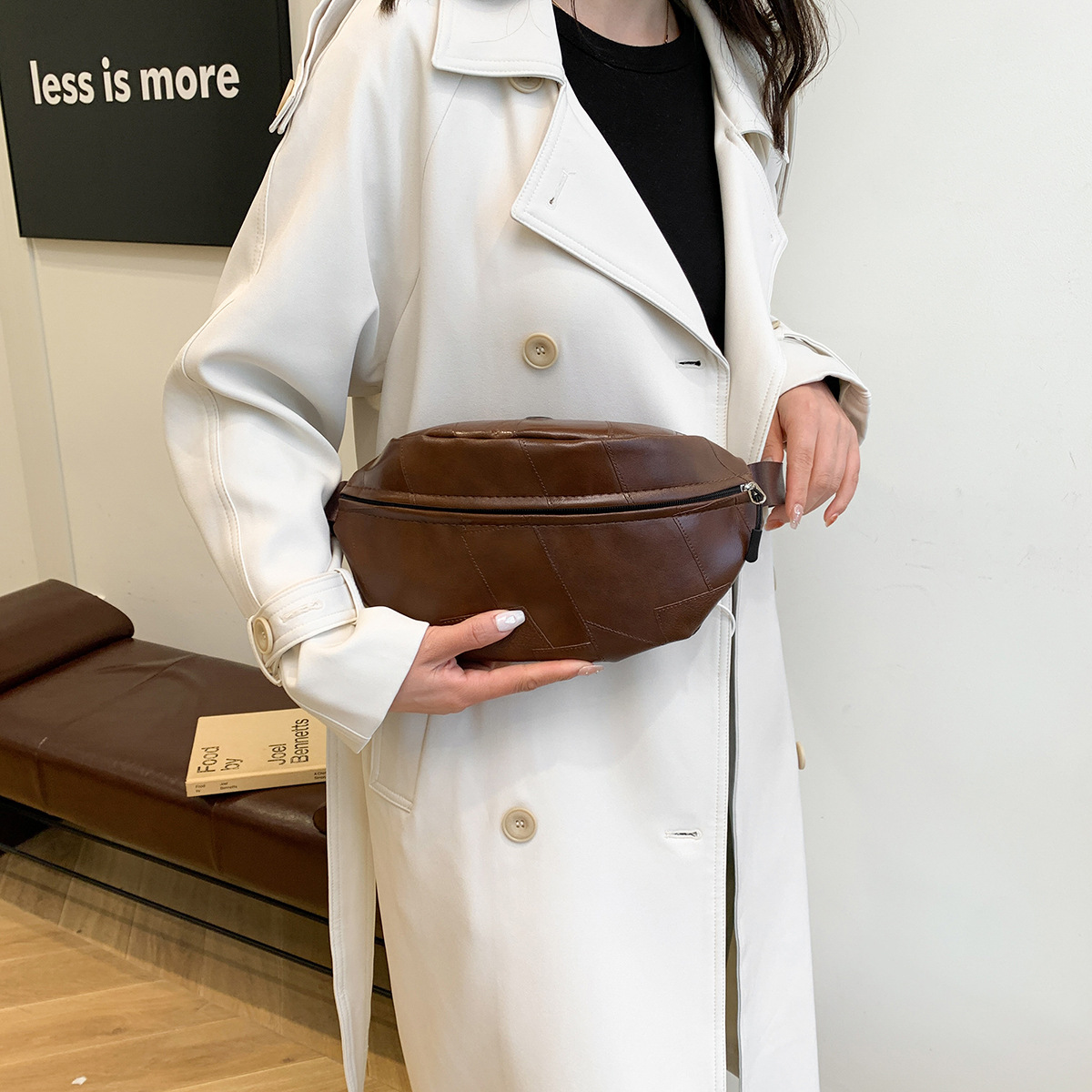 223g Weight Polyester Lining Material Zipper Closure Type Sling Strap Strap Type Fanny Pack Bags Type Casual, Daily, Shopping Occasion Nylon Material Cows, Solid Color Pattern All Seasons Season Women's Gender Basic Style Oval Shape Women's Basic Cows Solid Color Nylon Waist Bags 6
