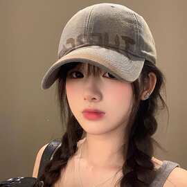 大头围硬顶棒球帽子女2026春款美式字母宽帽檐大脸显脸小鸭舌帽男