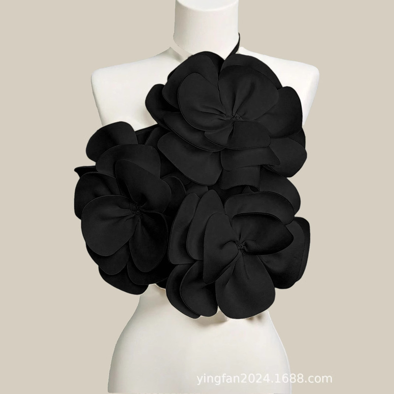 Amazon TikTok Spelling Duoduo Foreign Trade Cross-border European and American Design Sense T-shirt Women's Chic Top Summer New