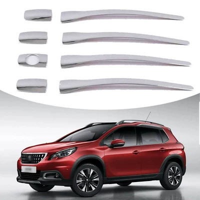 Suitable for Peugeot logo 301 3008 2008 308 handle bright strip car door handle stainless steel modified decoration