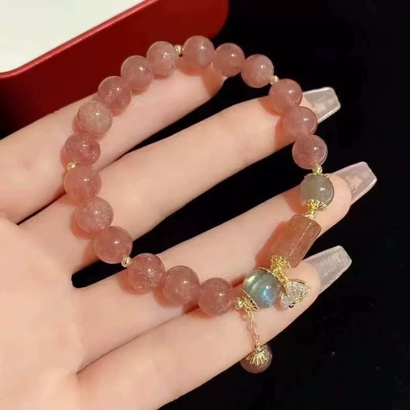 Браслет с подвеской и цветочным стилем light-luxury, crystal bead charm, 20 г