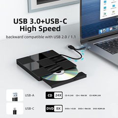 超薄型九宮格7合1外付け多機能光学ドライブusbコンピュータdvdプレーヤーノートパソコン外付けバーナー